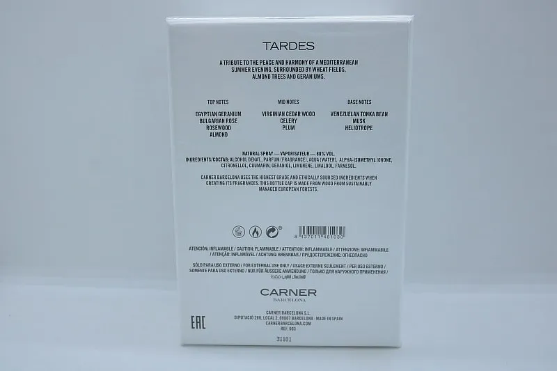 Carner Barcelona Tardes парфюмерная вода