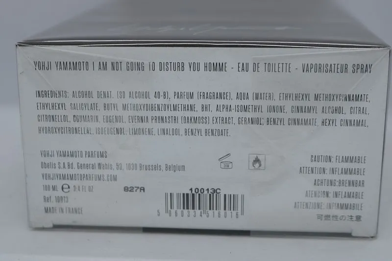 Yohji Yamamoto I m not going to disturb you Homme туалетная вода
