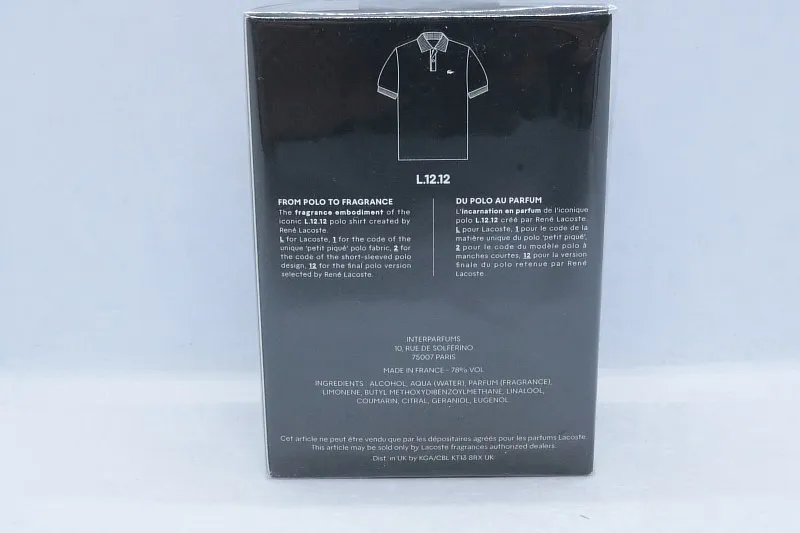 Lacoste Eau De Lacoste L.12.12 Noir туалетная вода