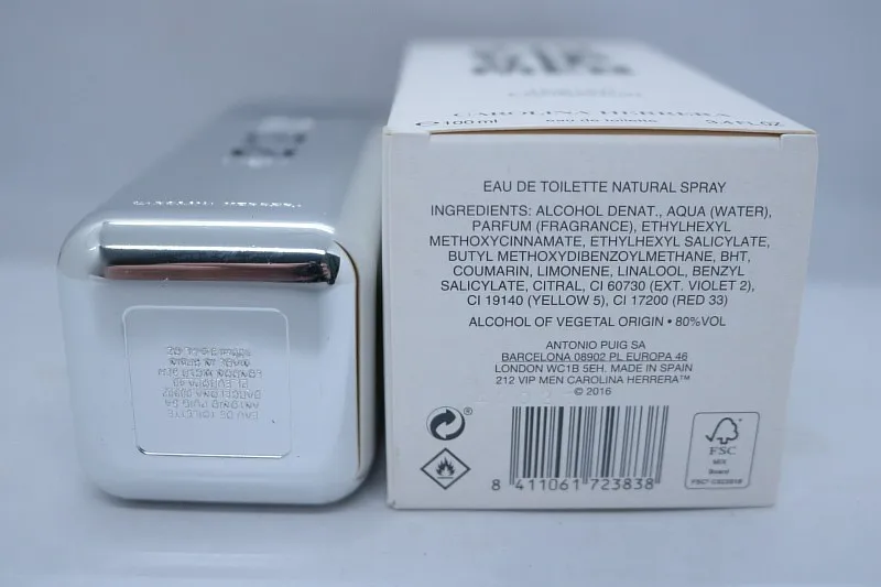 Carolina Herrera 212 VIP men туалетная вода