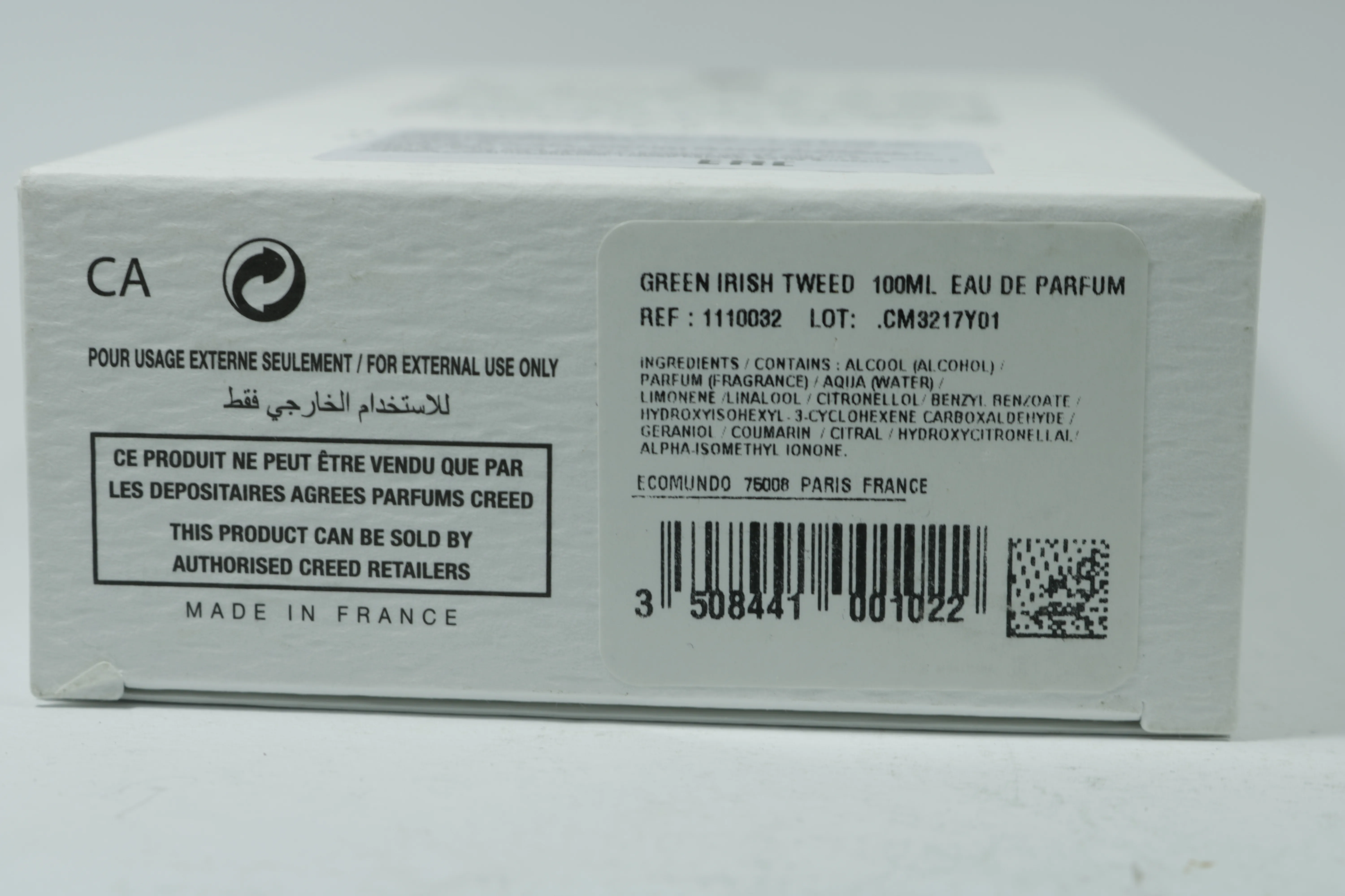 Creed Green Irish Tweed парфюмерная вода