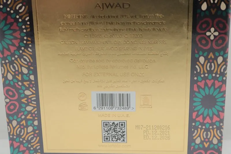 Lattafa Ajwad парфюмерная вода