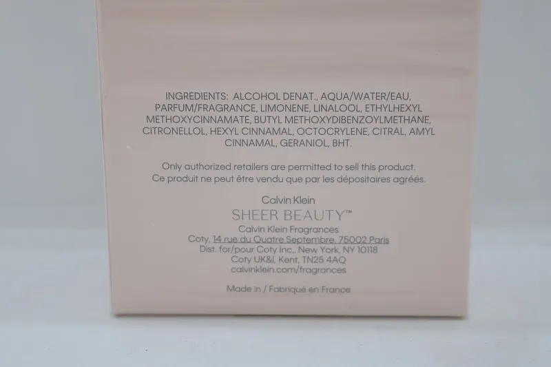 Calvin Klein Sheer Beauty туалетная вода