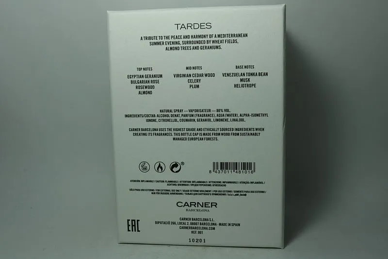 Carner Barcelona Tardes парфюмерная вода