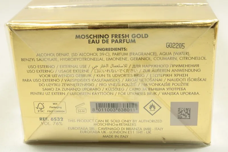 Moschino Fresh Gold Couture парфюмерная вода