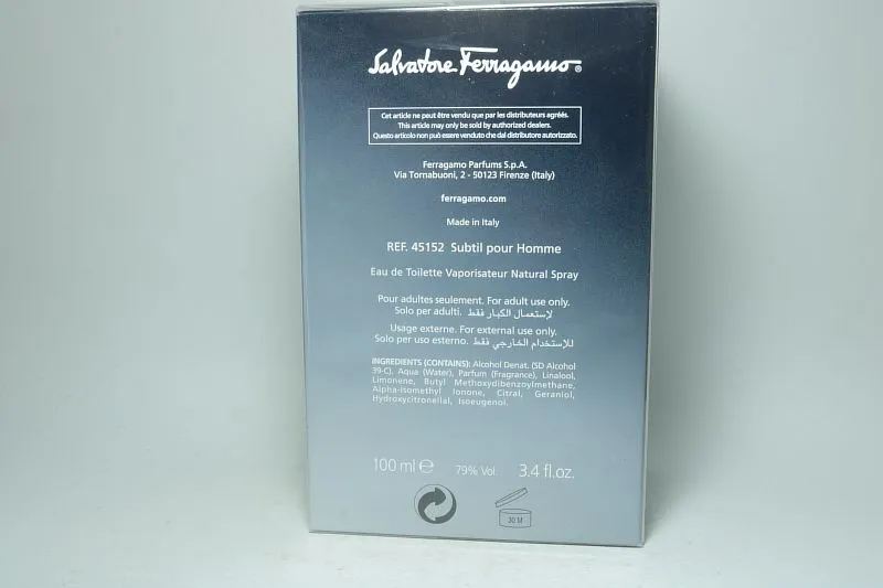 Salvatore Ferragamo Subtil Pour Homme туалетная вода