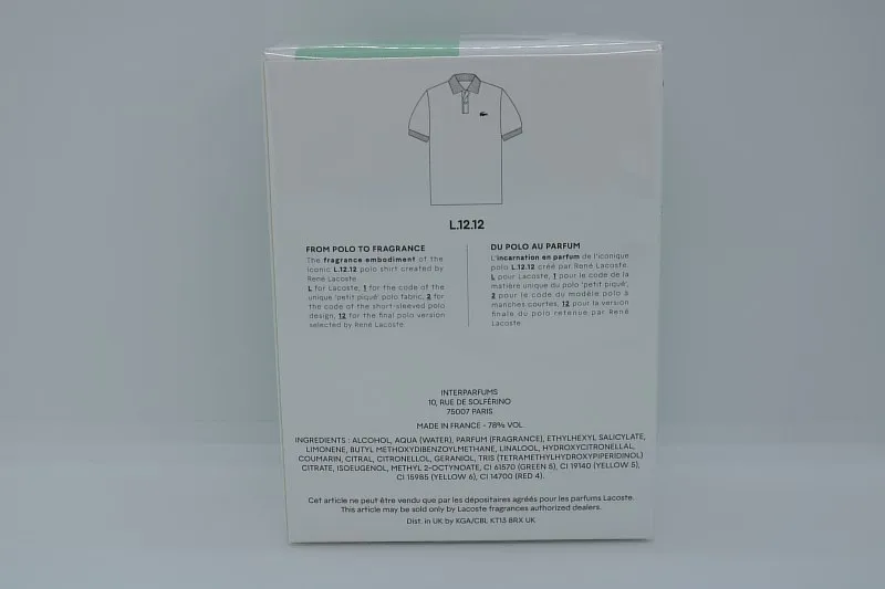 Lacoste L.12.12 Blanc Eau Fraiche For Him туалетная вода