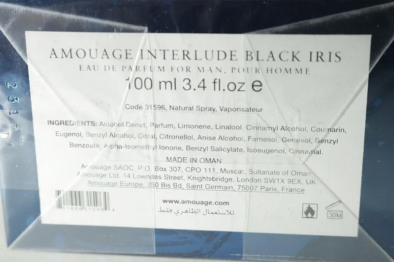 Amouage Interlude Black Iris Man парфюмерная вода