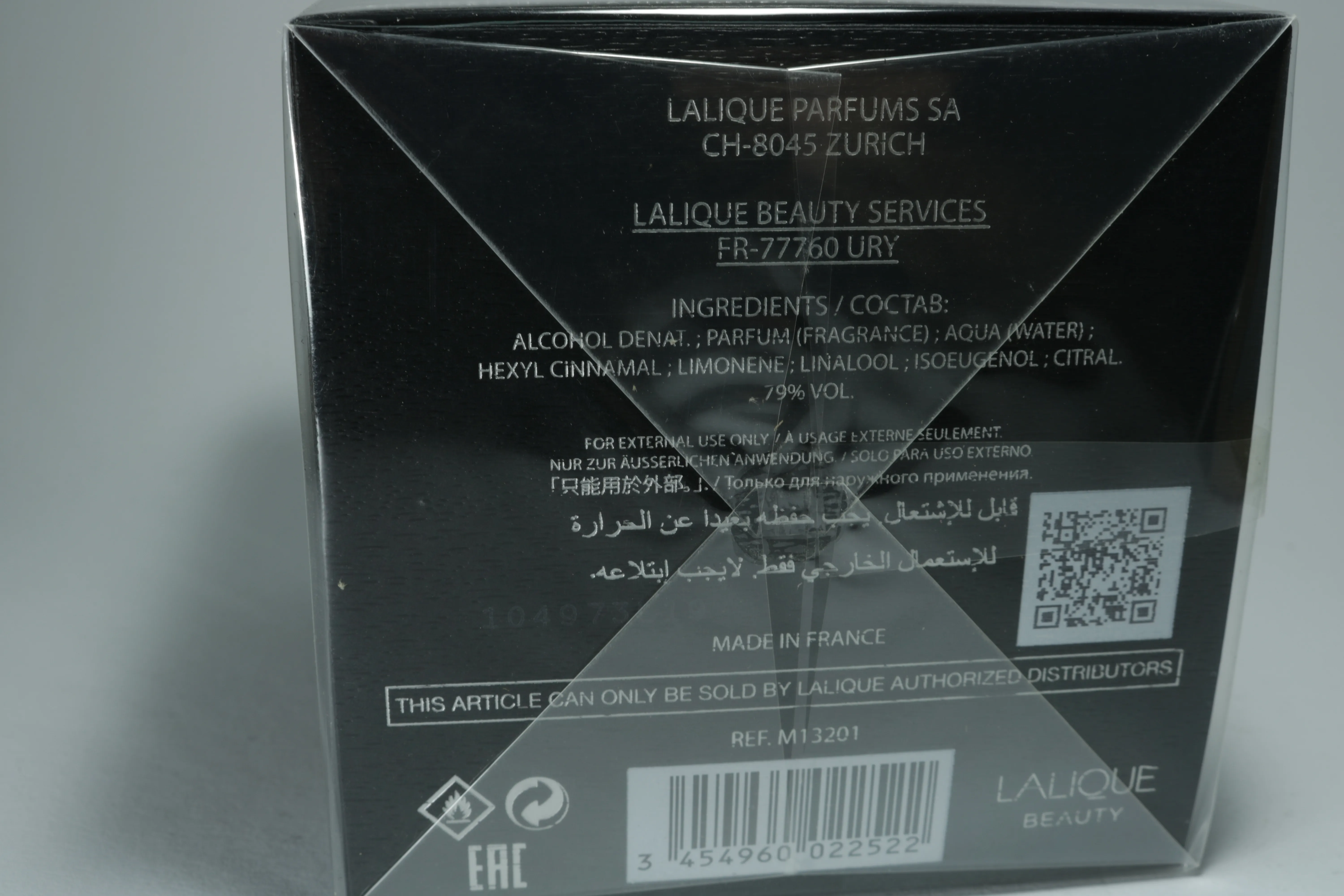 Lalique Encre Noire Pour Homme