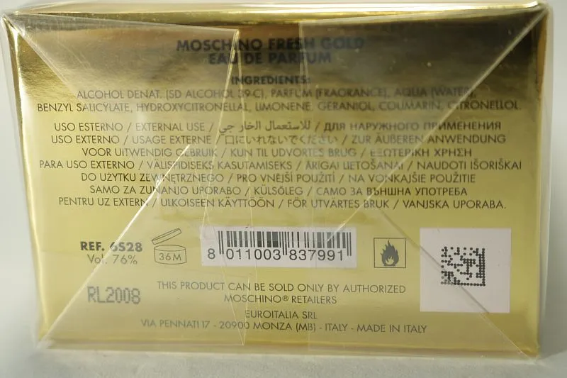 Moschino Fresh Gold Couture парфюмерная вода