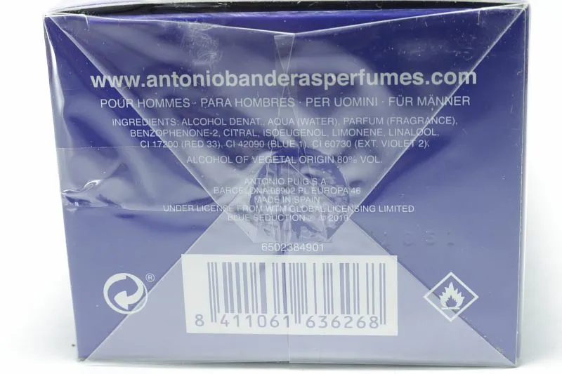 Antonio Banderas Blue Seduction for men туалетная вода