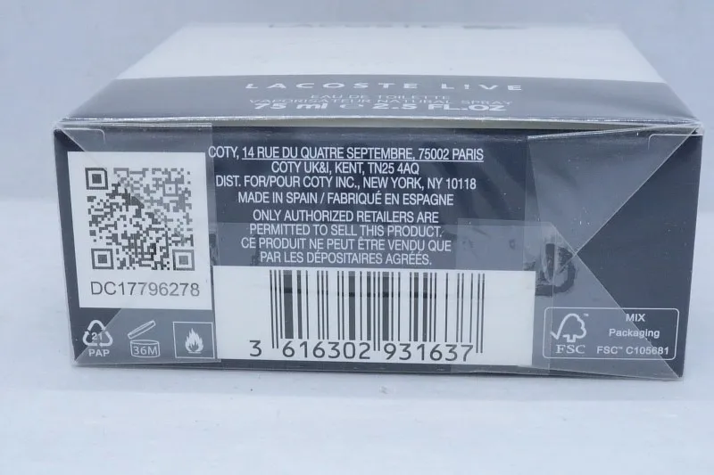 Lacoste Live туалетная вода